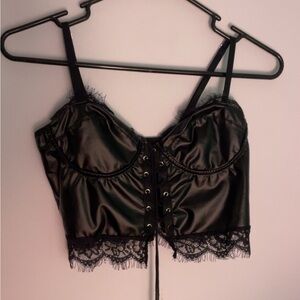 Women’s leather crop top